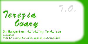 terezia ovary business card